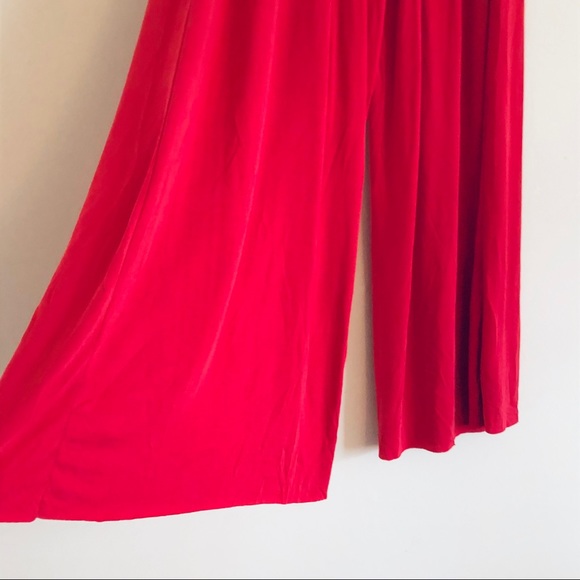 Free People Hight Waist Palazzo Pants Red Wide Leg - Picture 6 of 6